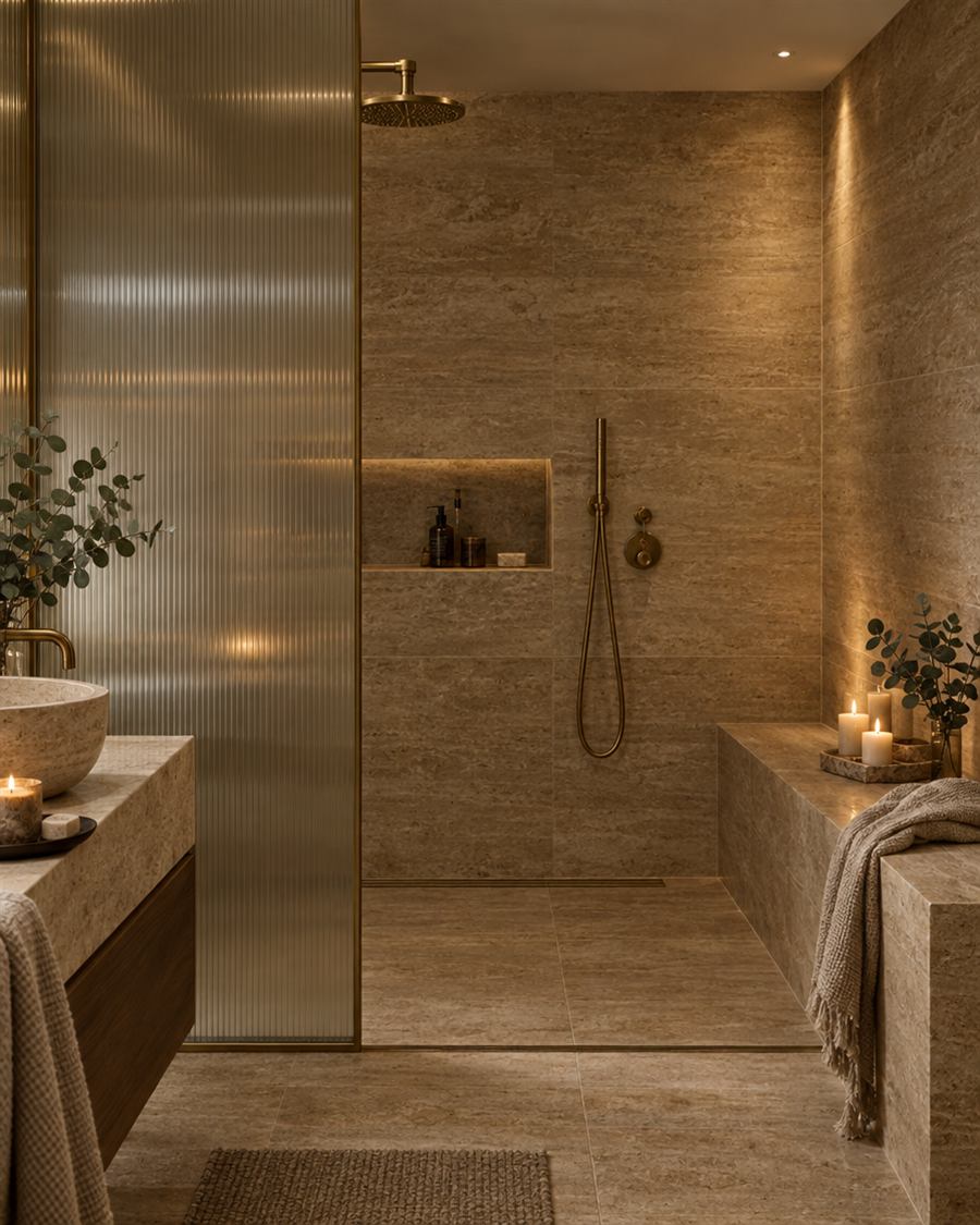 Spa-style ensuite with a walk-in shower